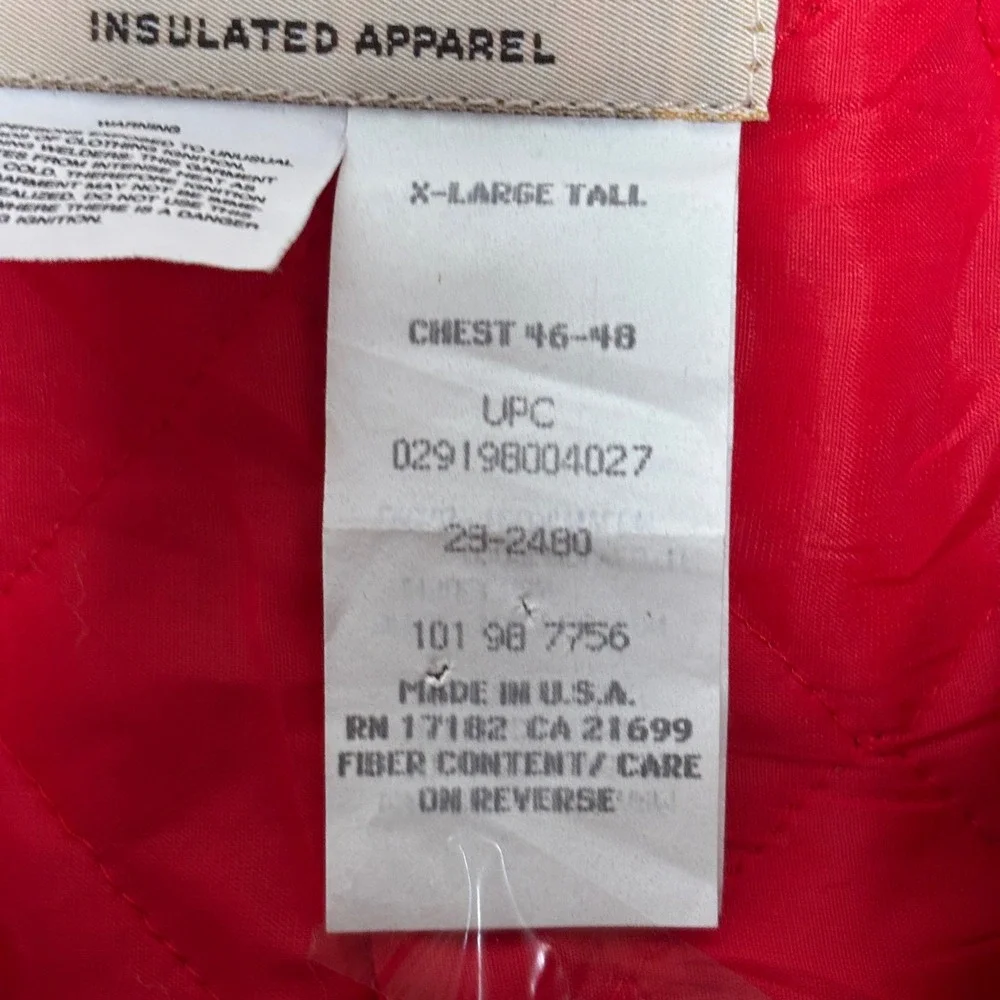 Walls Blizzard-Pruf Mens XL Tall Insulated Coveralls Brown Duck Made‎ in USA